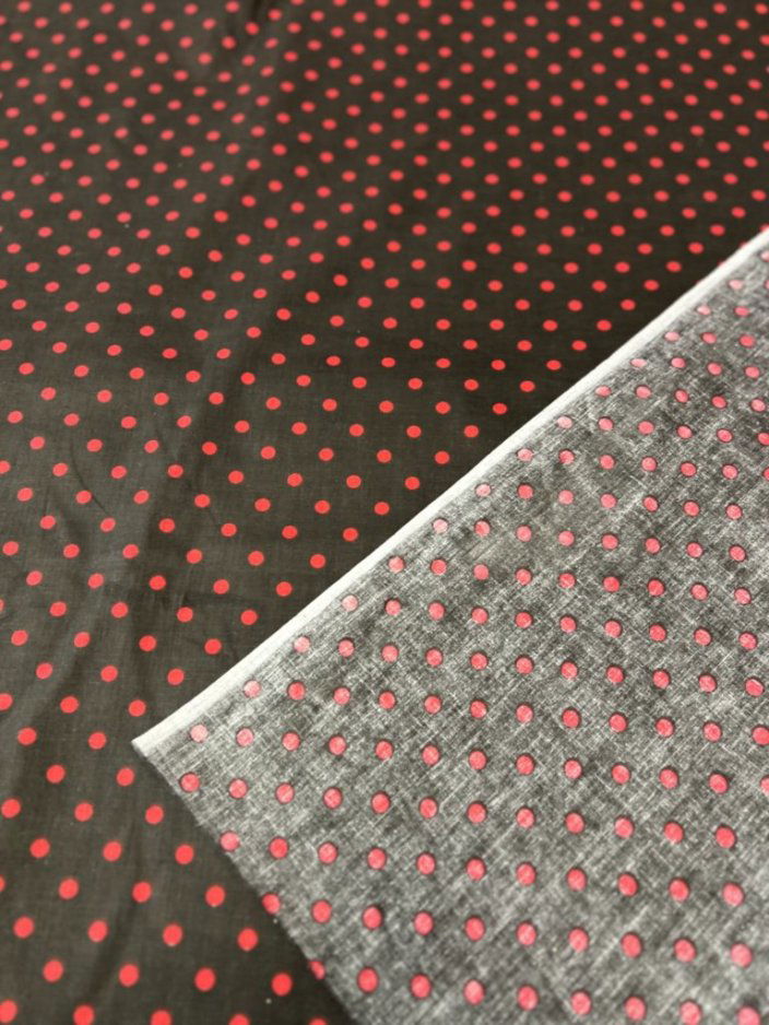 Small Polka Dot Poly Cotton Fabric 60 Inches Wide  by the yard - New Star Fabrics