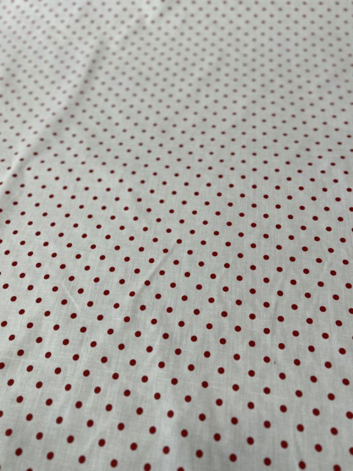 Small Polka Dot Poly Cotton Fabric 60 Inches Wide  by the yard - New Star Fabrics