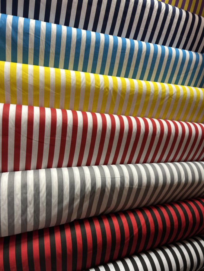 Stripe Print Poly Cotton 1 inch Fabric 60 Inches Wide - New Star Fabrics