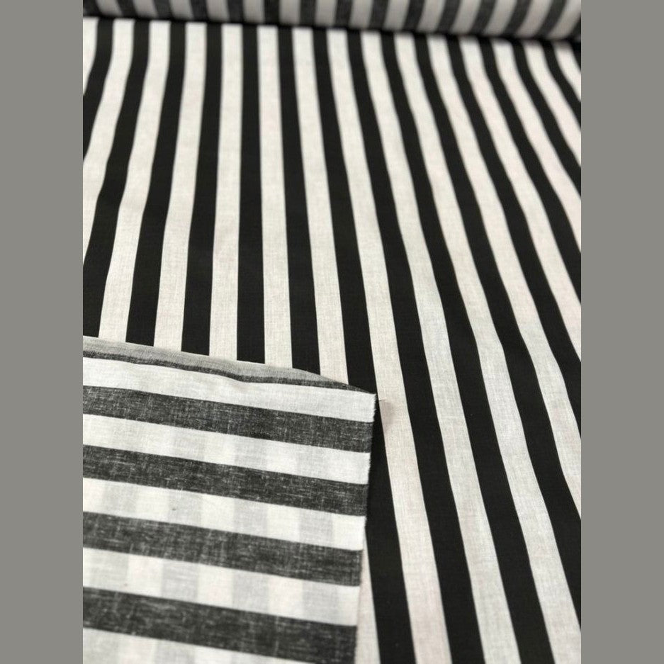 Stripe Print Poly Cotton 1 inch Fabric 60 Inches Wide - New Star Fabrics