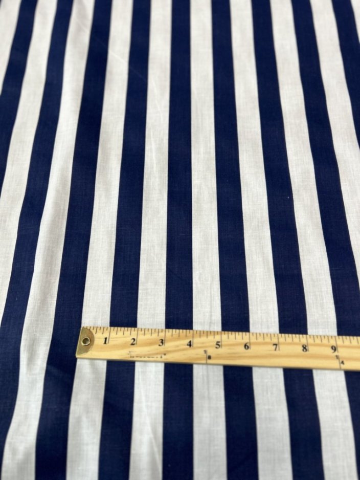 Stripe Print Poly Cotton 1 inch Fabric 60 Inches Wide - New Star Fabrics