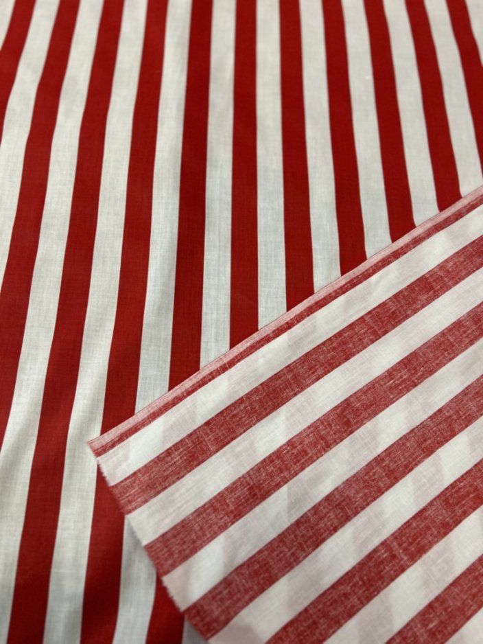 Stripe Print Poly Cotton 1 inch Fabric 60 Inches Wide - New Star Fabrics
