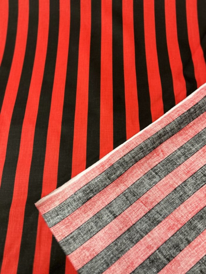 Stripe Print Poly Cotton 1 inch Fabric 60 Inches Wide - New Star Fabrics