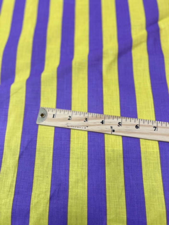 Stripe Print Poly Cotton 1 inch Fabric 60 Inches Wide - New Star Fabrics