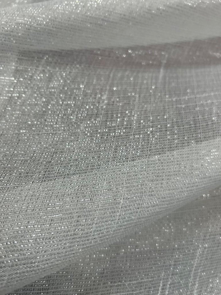 Sparkly Two Tone Voile 120'' Silver  by the yard