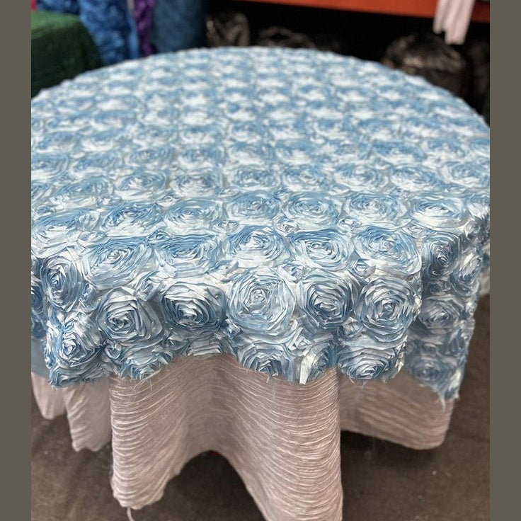 Table Overlay Rose Satin - 55 X 55 inches Square - New Star Fabrics