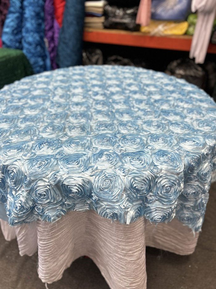 Table Overlay Rose Satin - 55 X 55 inches Square - New Star Fabrics