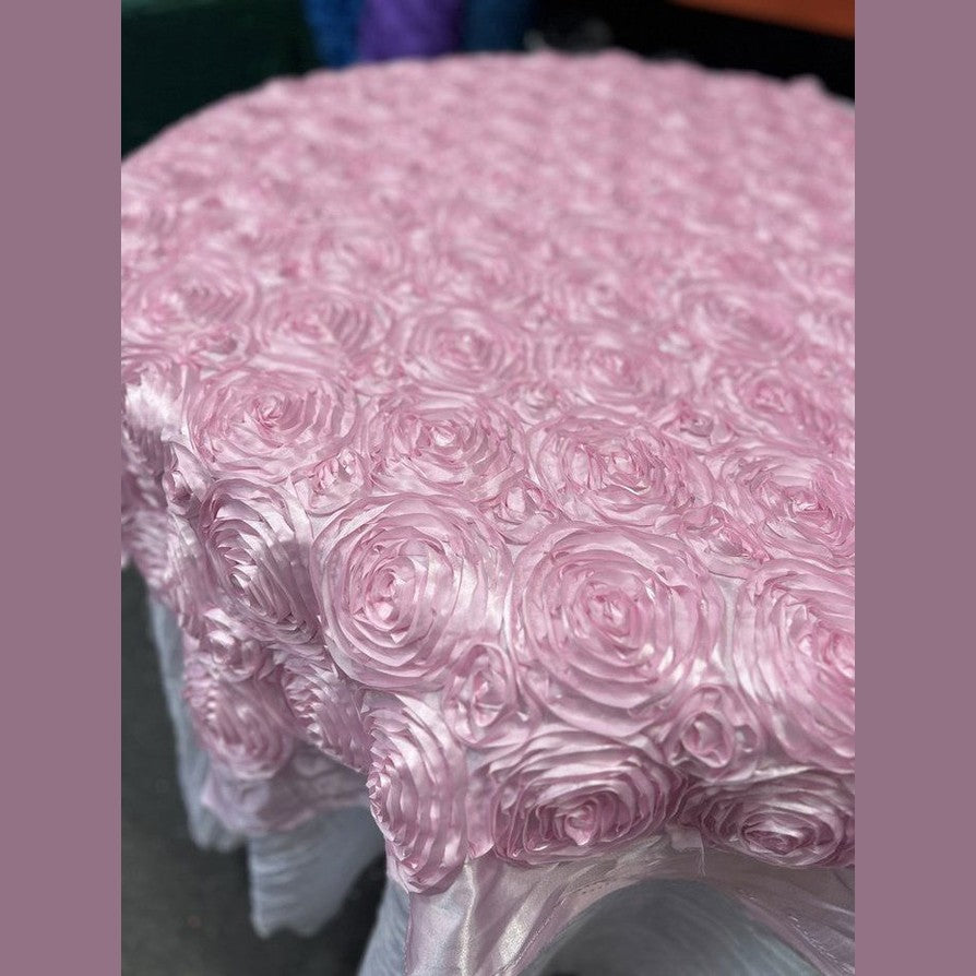 Table Overlay Rose Satin - 55 X 55 inches Square - New Star Fabrics