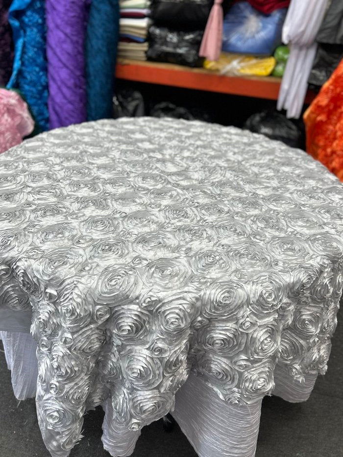 Table Overlay Rose Satin - 55 X 55 inches Square - New Star Fabrics
