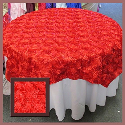 Table Overlay Rose Satin - 55 X 55 inches Square - New Star Fabrics