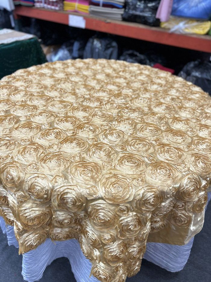 Table Overlay Rose Satin - 55 X 55 inches Square - New Star Fabrics