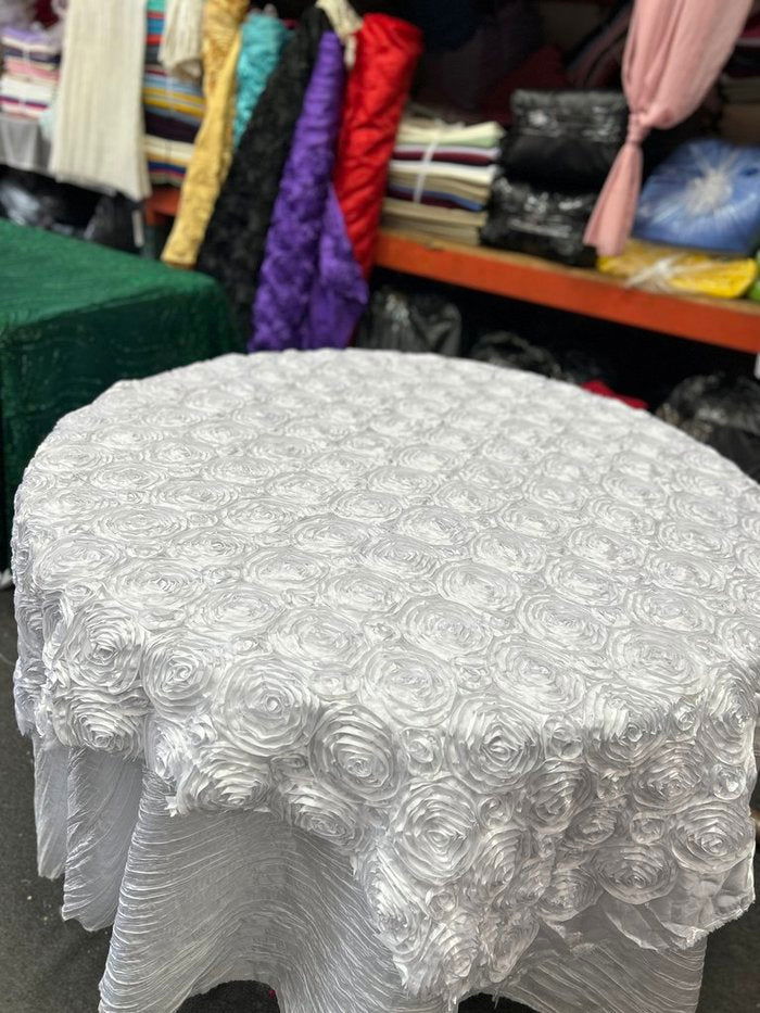 Table Overlay Rose Satin - 55 X 55 inches Square - New Star Fabrics