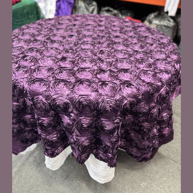 Table Overlay Rose Satin - 55 X 55 inches Square - New Star Fabrics