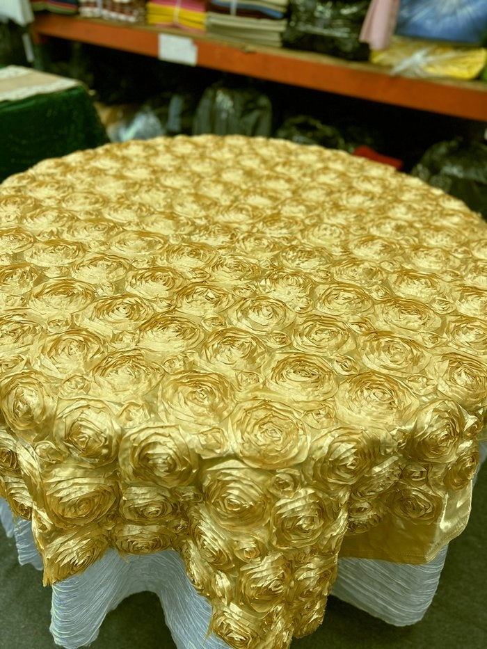 Table Overlay Rose Satin - 55 X 55 inches Square - New Star Fabrics
