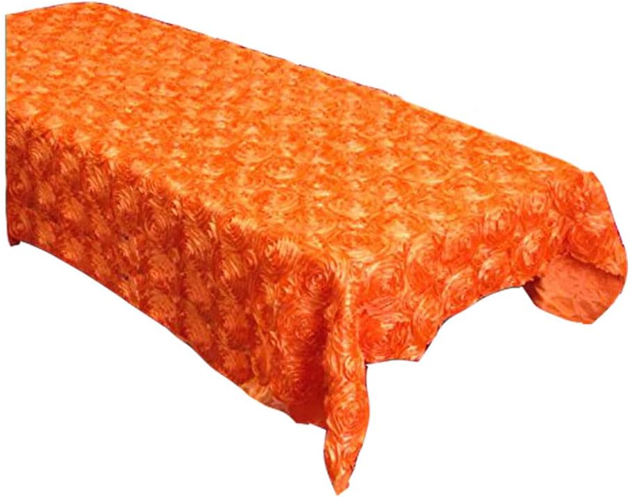 Tablecloth Rosette Satin Rectangle 55 X 108 inches - New Star Fabrics