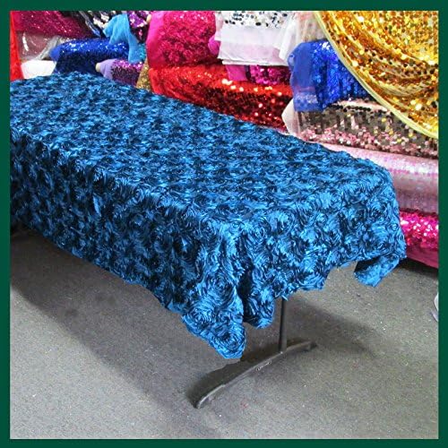 Tablecloth Rosette Satin Rectangle 55 X 108 inches - New Star Fabrics