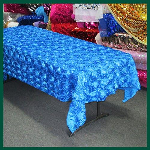 Tablecloth Rosette Satin Rectangle 55 X 108 inches - New Star Fabrics