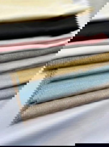 Vintage Linen Two Tone Fabric Faux Burlap Texture by The Yard Burlap look - New Star Fabrics