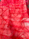 Ruffle Organza Fabric with Mesh  by the yard