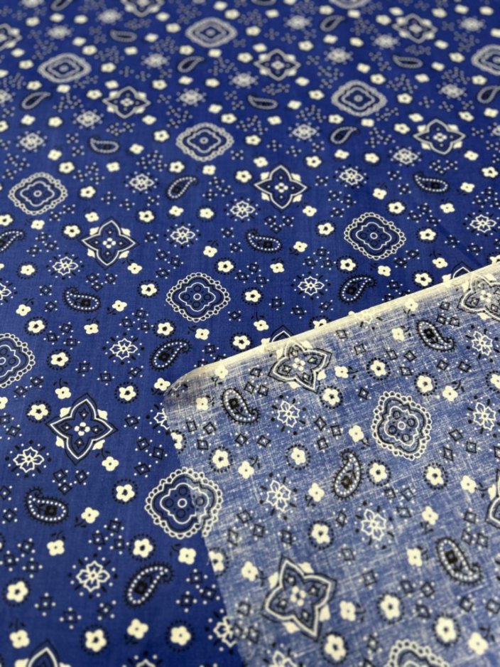 Bandana Print Poly Cotton Fabric 58 inches wide