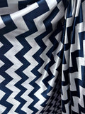 Charmeuse Satin Zigzag Design One Inch by the yard