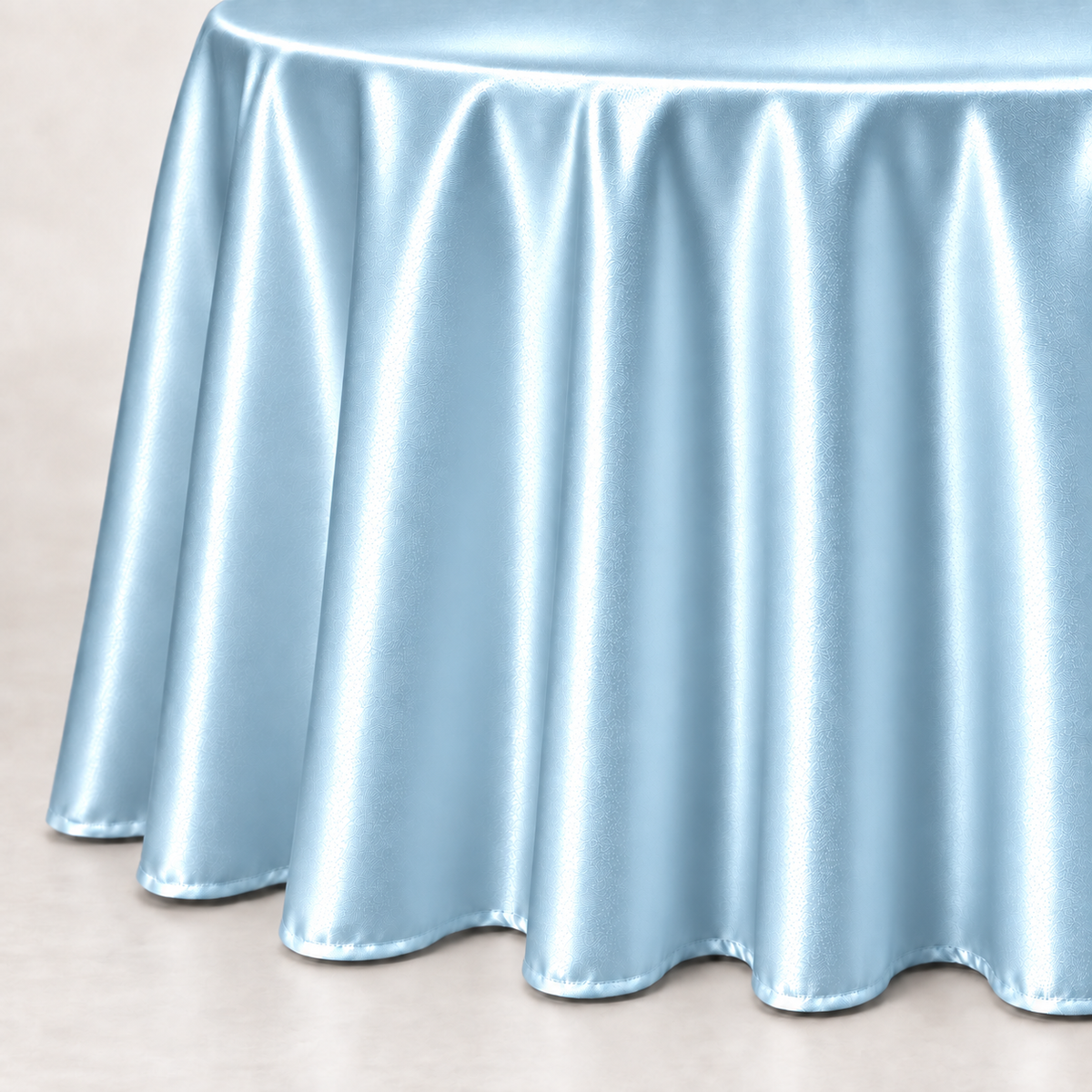 Bridal Satin 120-Inch Round Polyester Tablecloth – Made in USA