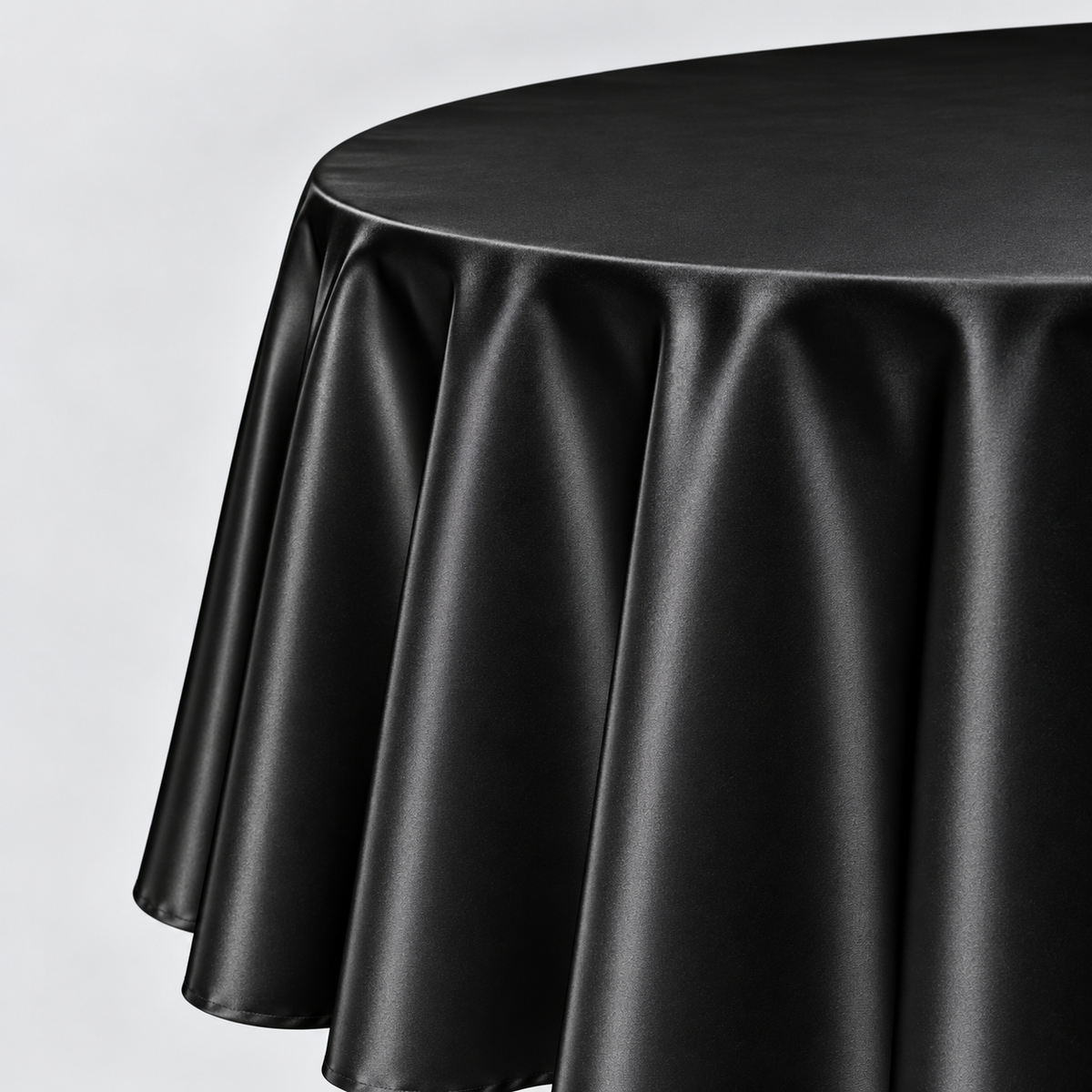 Bridal Satin 120-Inch Round Polyester Tablecloth – Made in USA
