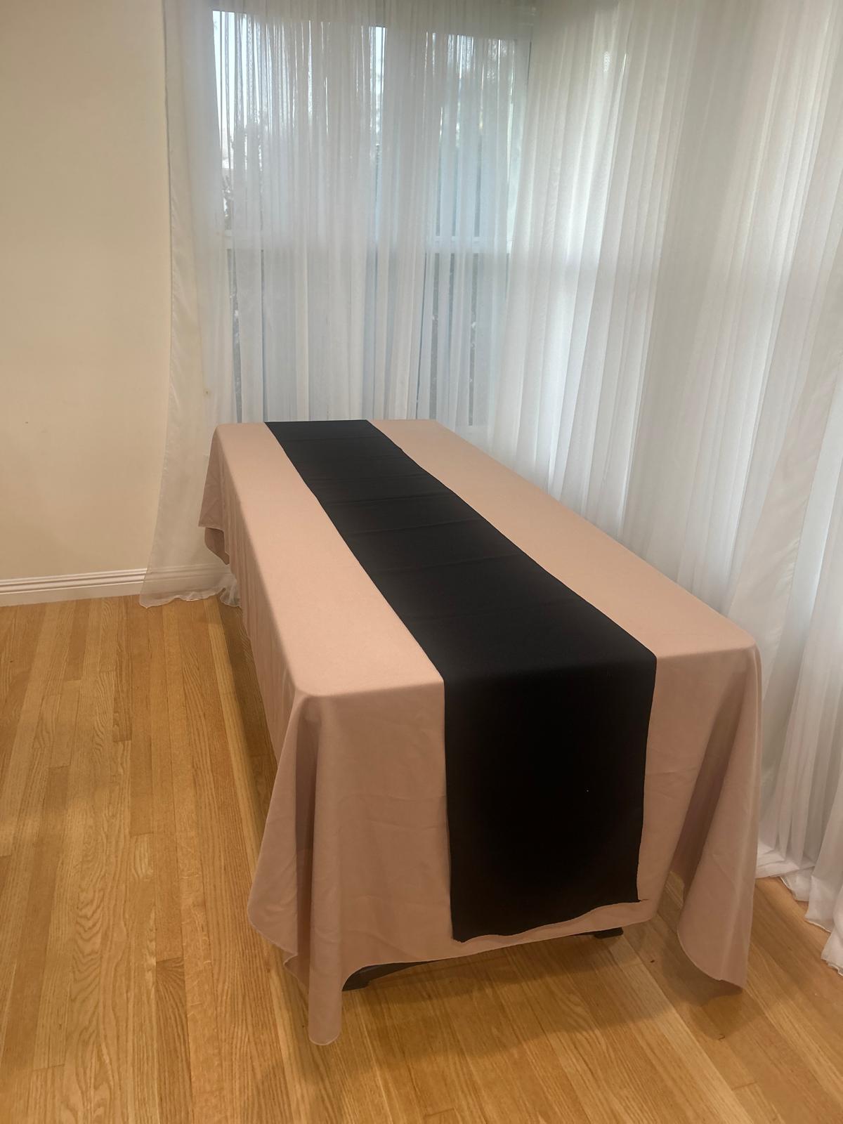 Poly Poplin Table Runners 14 by 108 inch