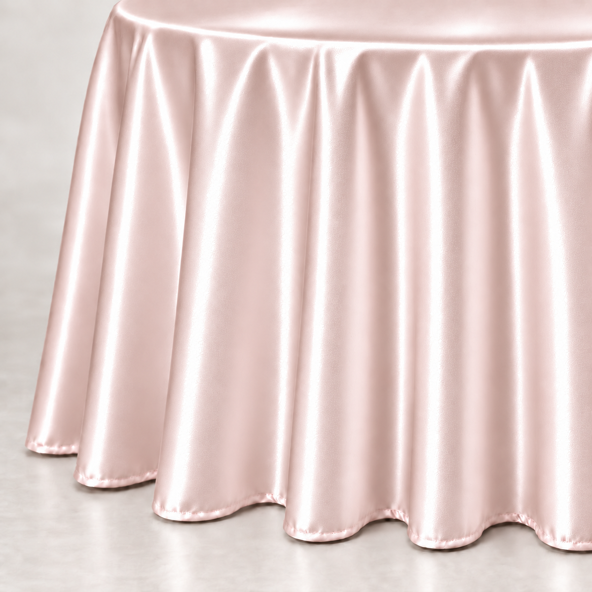 Bridal Satin 120-Inch Round Polyester Tablecloth – Made in USA