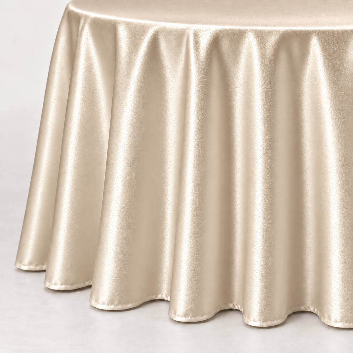 Bridal Satin 120-Inch Round Polyester Tablecloth – Made in USA