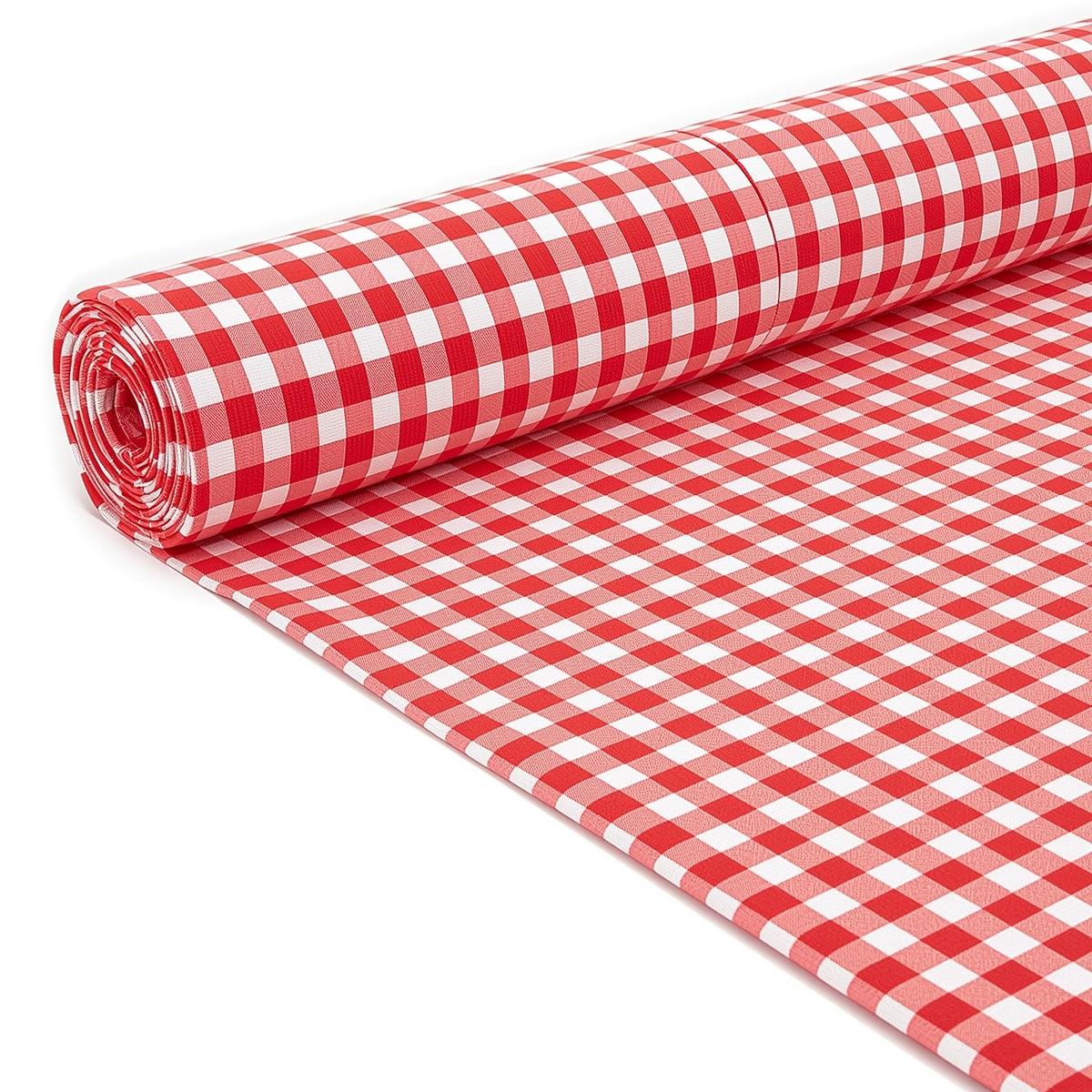 50 Yards Checkered Plaid Fabric Wholesale Wrinkle-Resistant for Tablecloths, Curtains & Décor