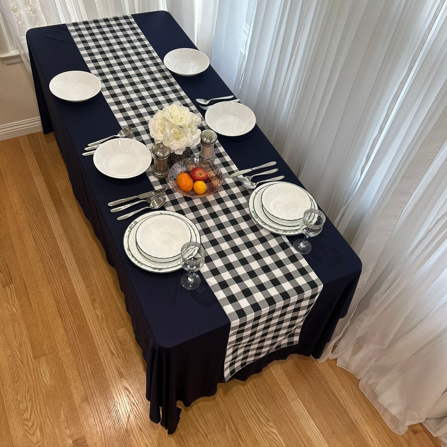Buffalo Plaid Checkered Table Runner 14 inches by 108 inches