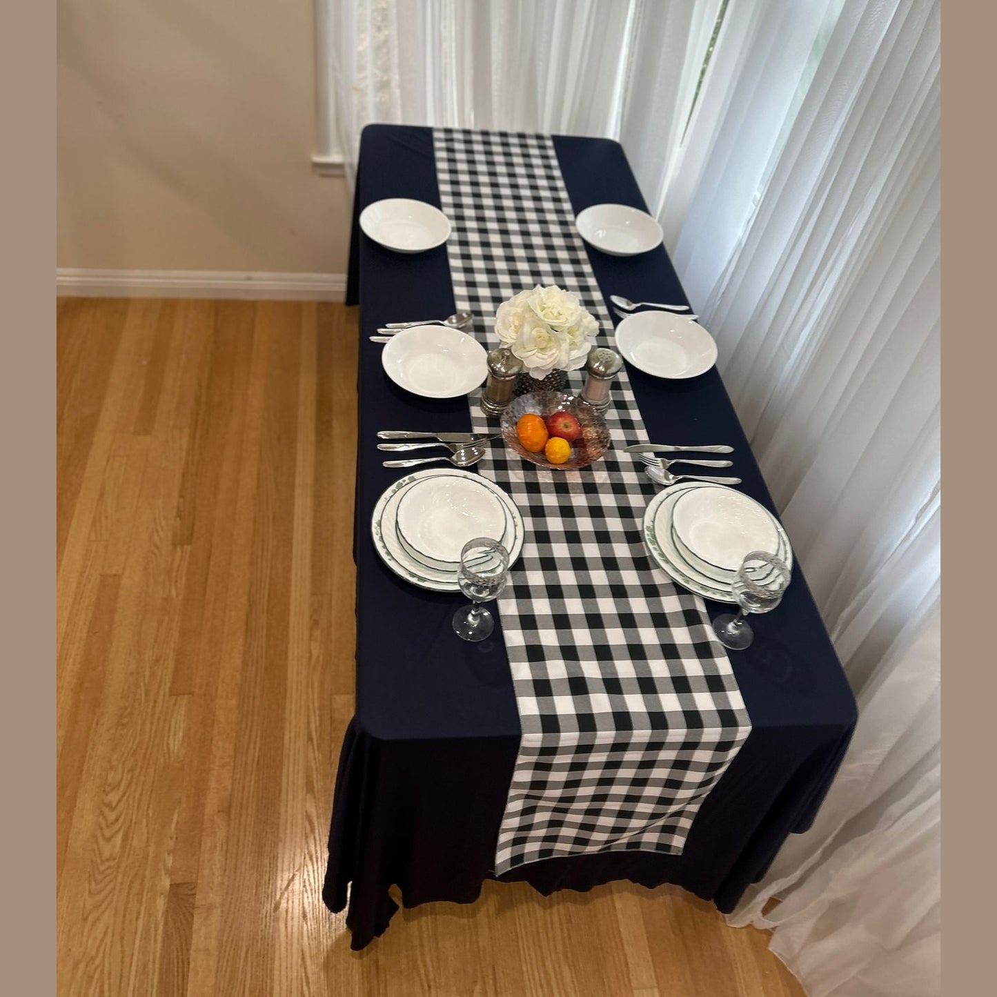 Buffalo Plaid Checkered Table Runner 14 inches by 108 inches