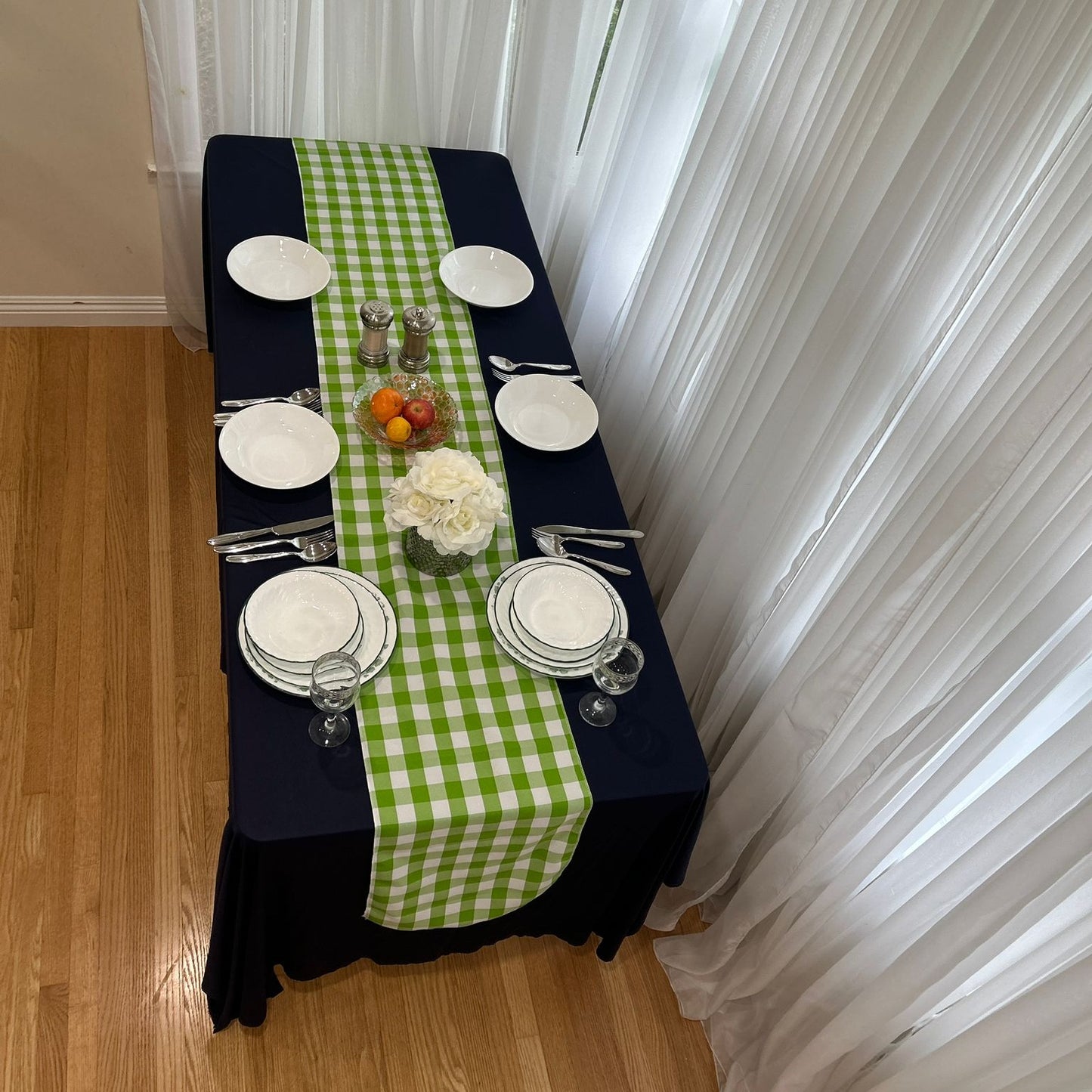 Buffalo Plaid Checkered Table Runner 14 inches by 108 inches