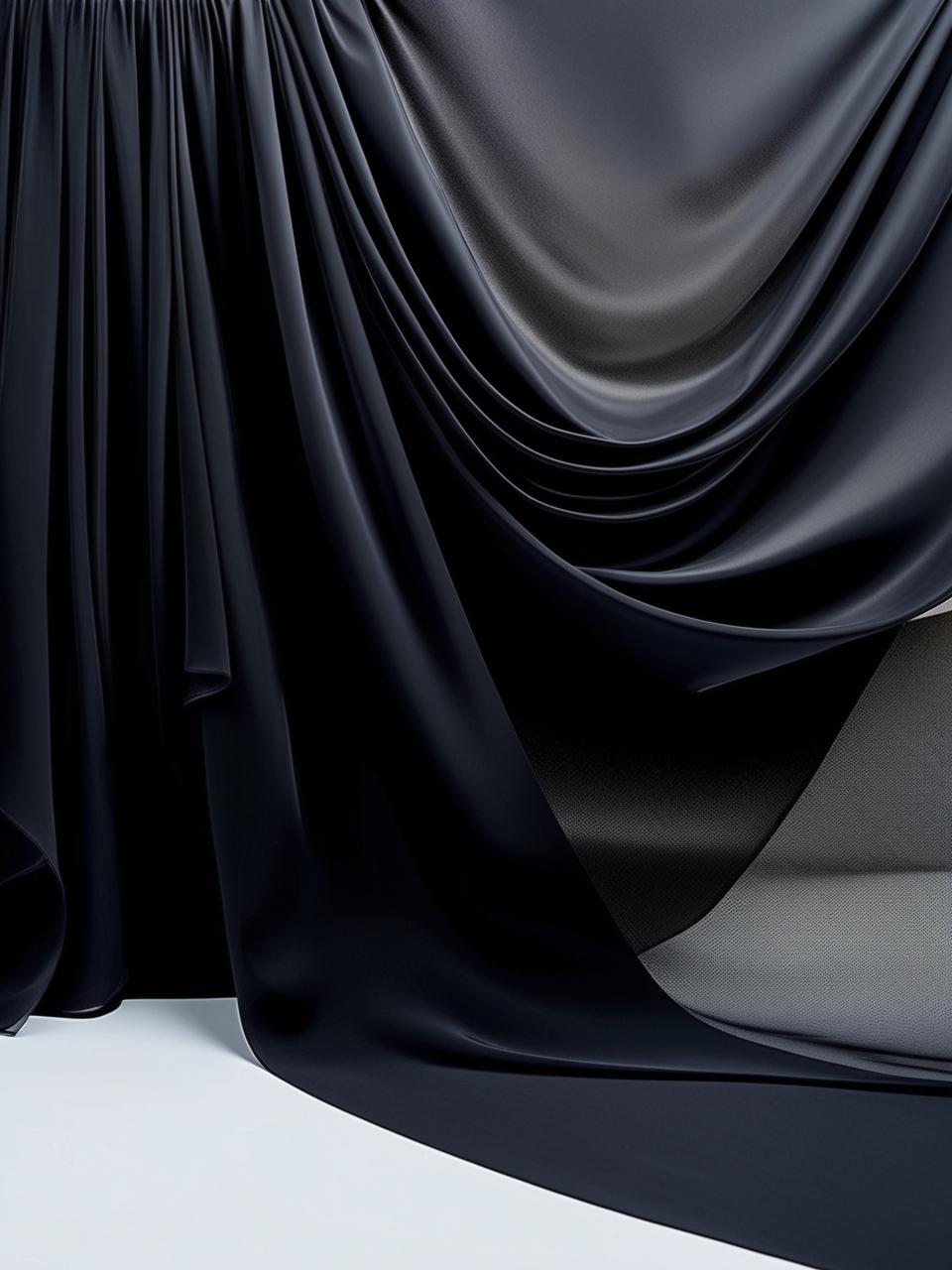 50 Yards – 60” Wide Black Chiffon Fabric Roll | Draping, Curtains, Dresses & Event Décor