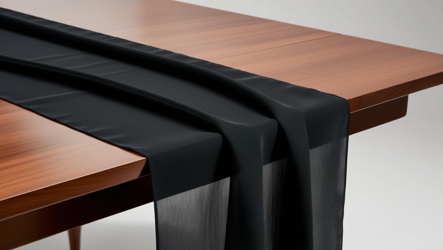 50 Yards – 60” Wide Black Chiffon Fabric Roll | Draping, Curtains, Dresses & Event Décor