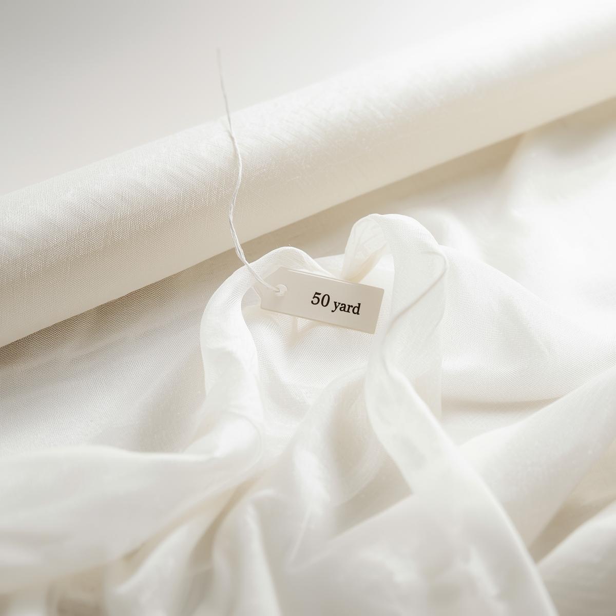 50 Yards Chiffon Ivory Fabric Roll × 60” Wide Wedding Draping