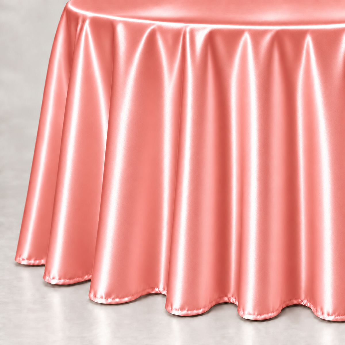 Bridal Satin 120-Inch Round Polyester Tablecloth – Made in USA
