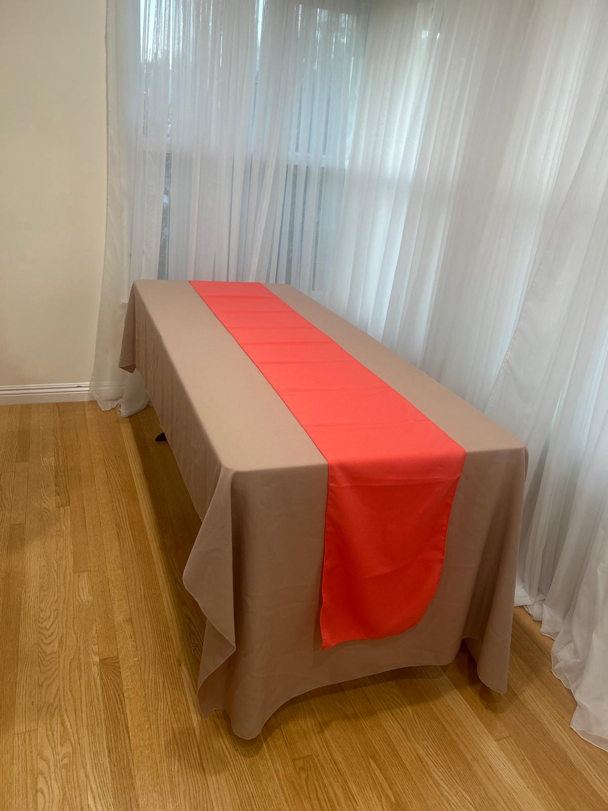 Poly Poplin Table Runners 14 by 108 inch