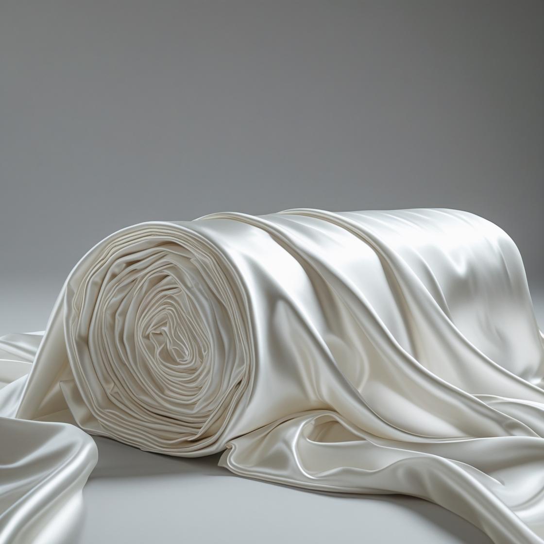 10 Yards – 60” Wide White Satin Fabric Roll | Wholesale for Events & Sewing Projects
