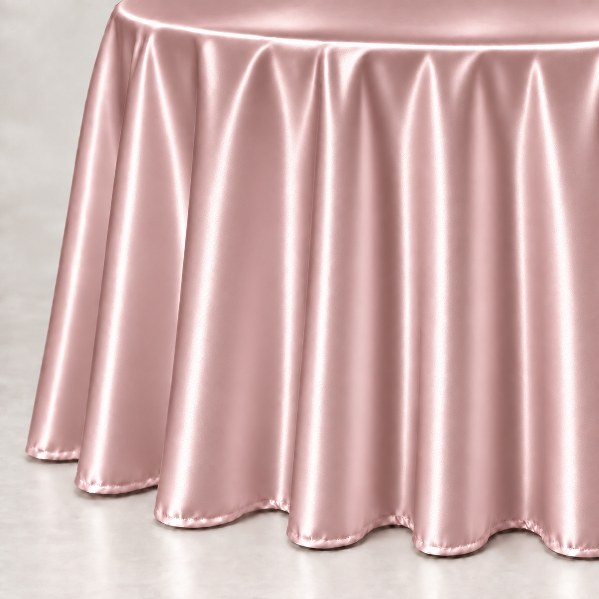 Bridal Satin 120-Inch Round Polyester Tablecloth – Made in USA