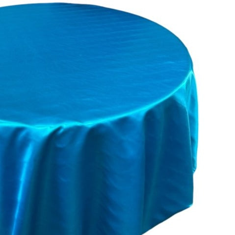 Bridal Satin Round Polyester Tablecloth - 120 Inch Linen