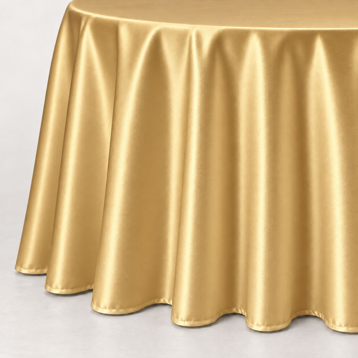 Bridal Satin 120-Inch Round Polyester Tablecloth – Made in USA
