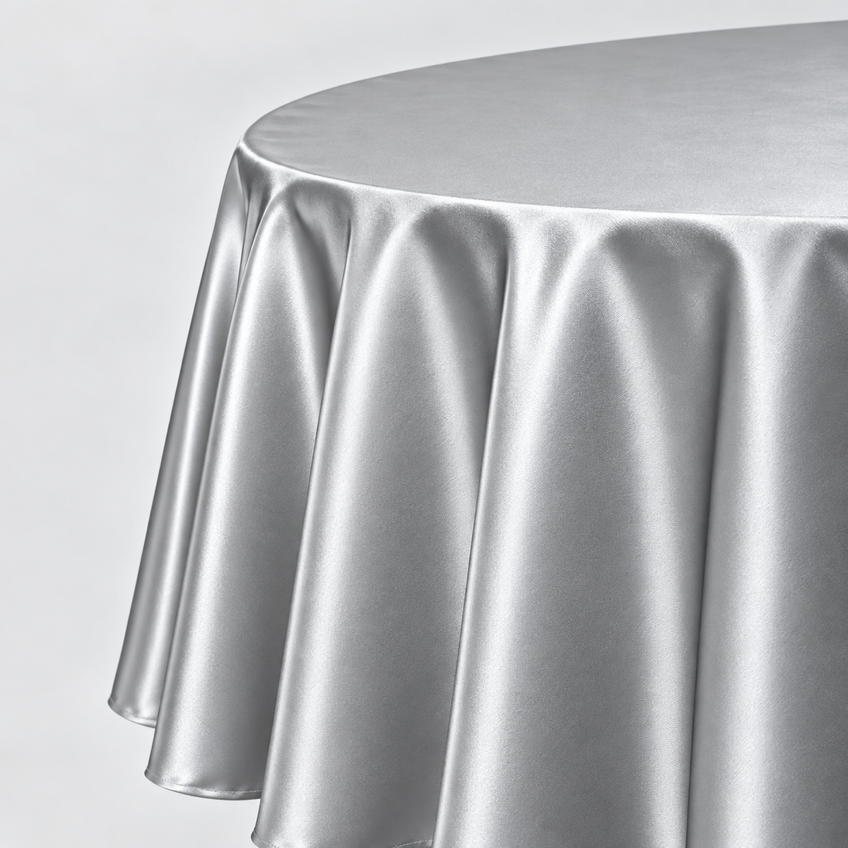 Bridal Satin 120-Inch Round Polyester Tablecloth – Made in USA