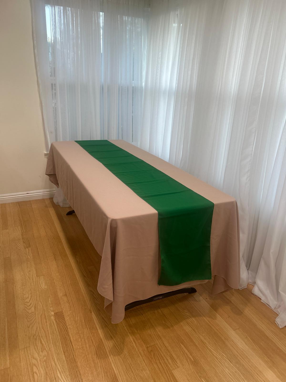 Poly Poplin Table Runners 14 by 108 inch