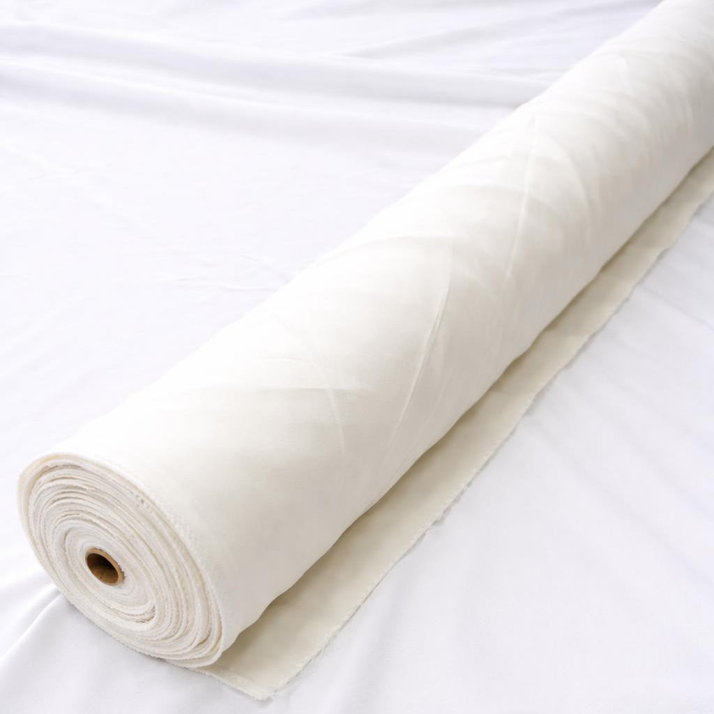 ivory poly poplin fabric 100 yard continuous roll on tube 60 inch wide commercial grade polyester