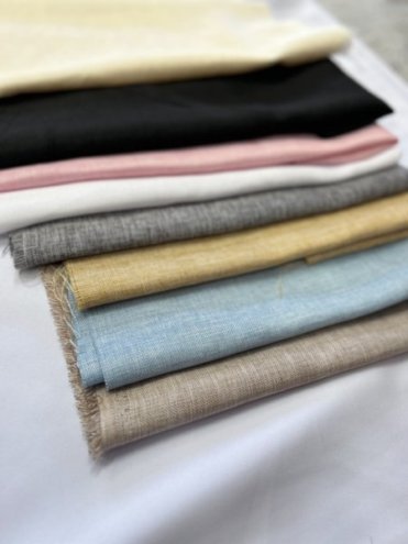 Vintage Linen Two Tone Fabric Faux Burlap Texture by The Yard