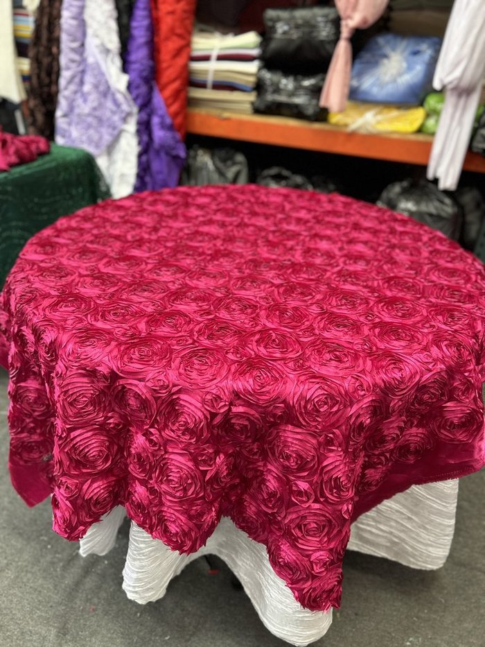 Table Overlay Rose Satin - 55 X 55 inches Square