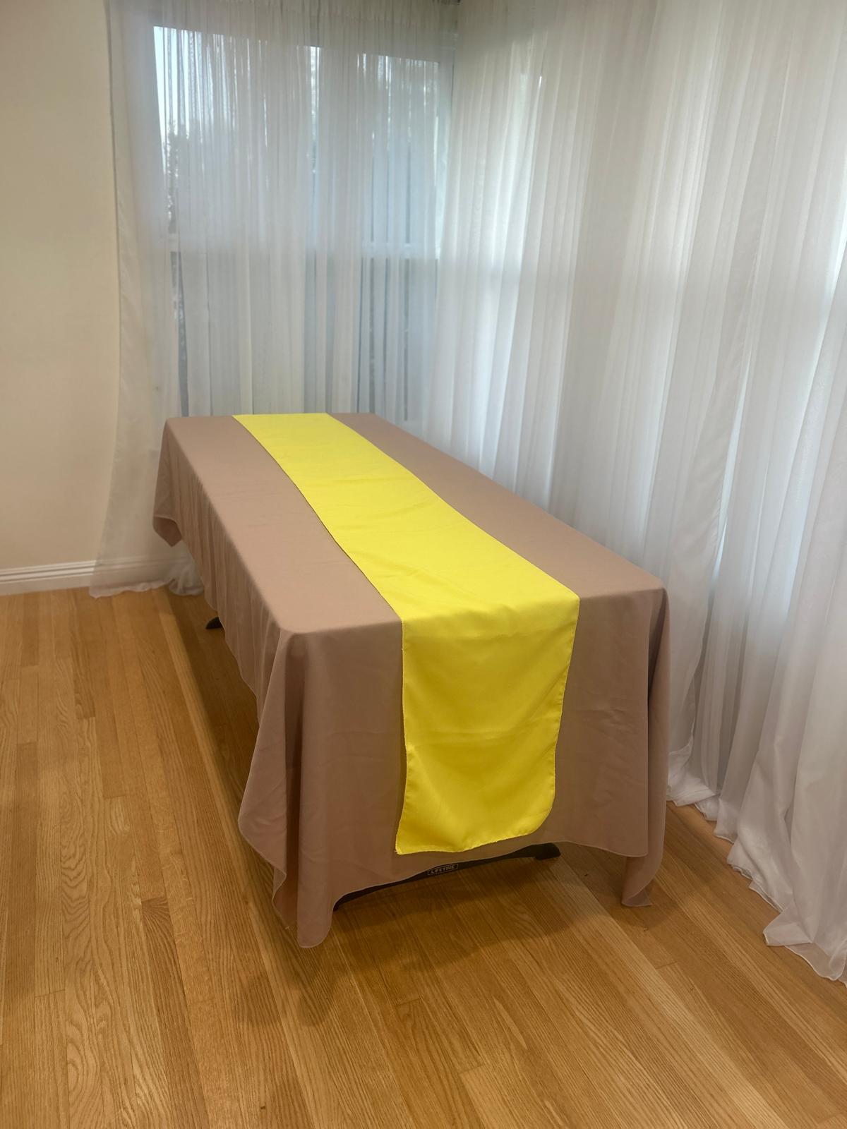 Poly Poplin Table Runners 14 by 108 inch