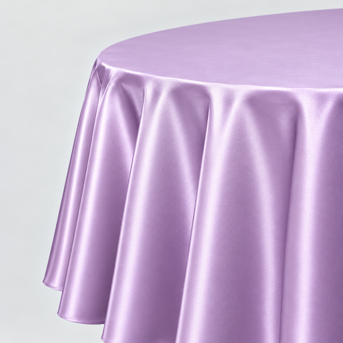 Bridal Satin 120-Inch Round Polyester Tablecloth – Made in USA
